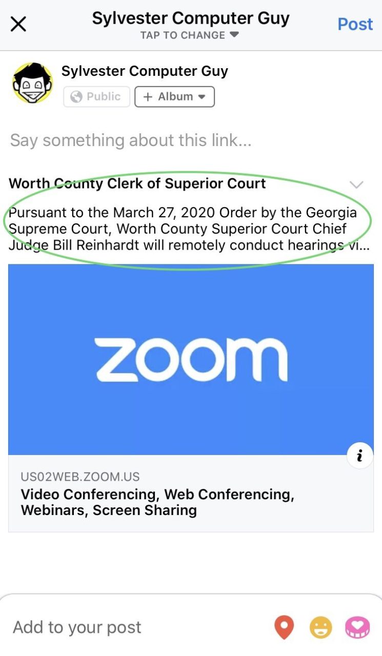 How To Include Original Posts When Sharing Links on Facebook Sylvester Computer Guy